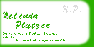 melinda plutzer business card